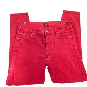 CITIZENS OF HUMANITY red Jeans High Rise Skinny Crop